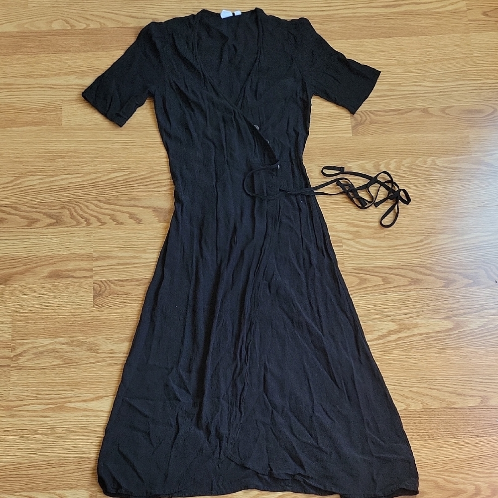 GAP Black Wrap Dress